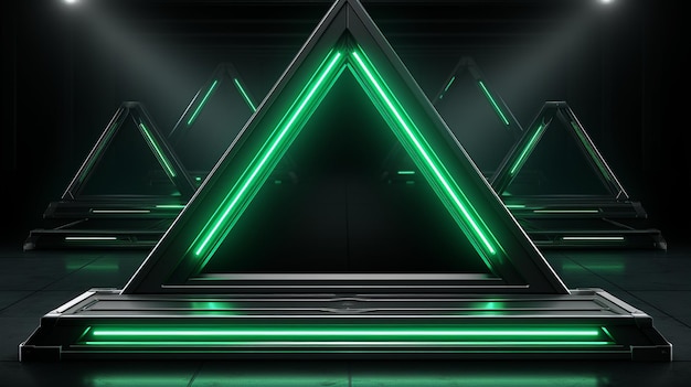 Modern green color neon background design