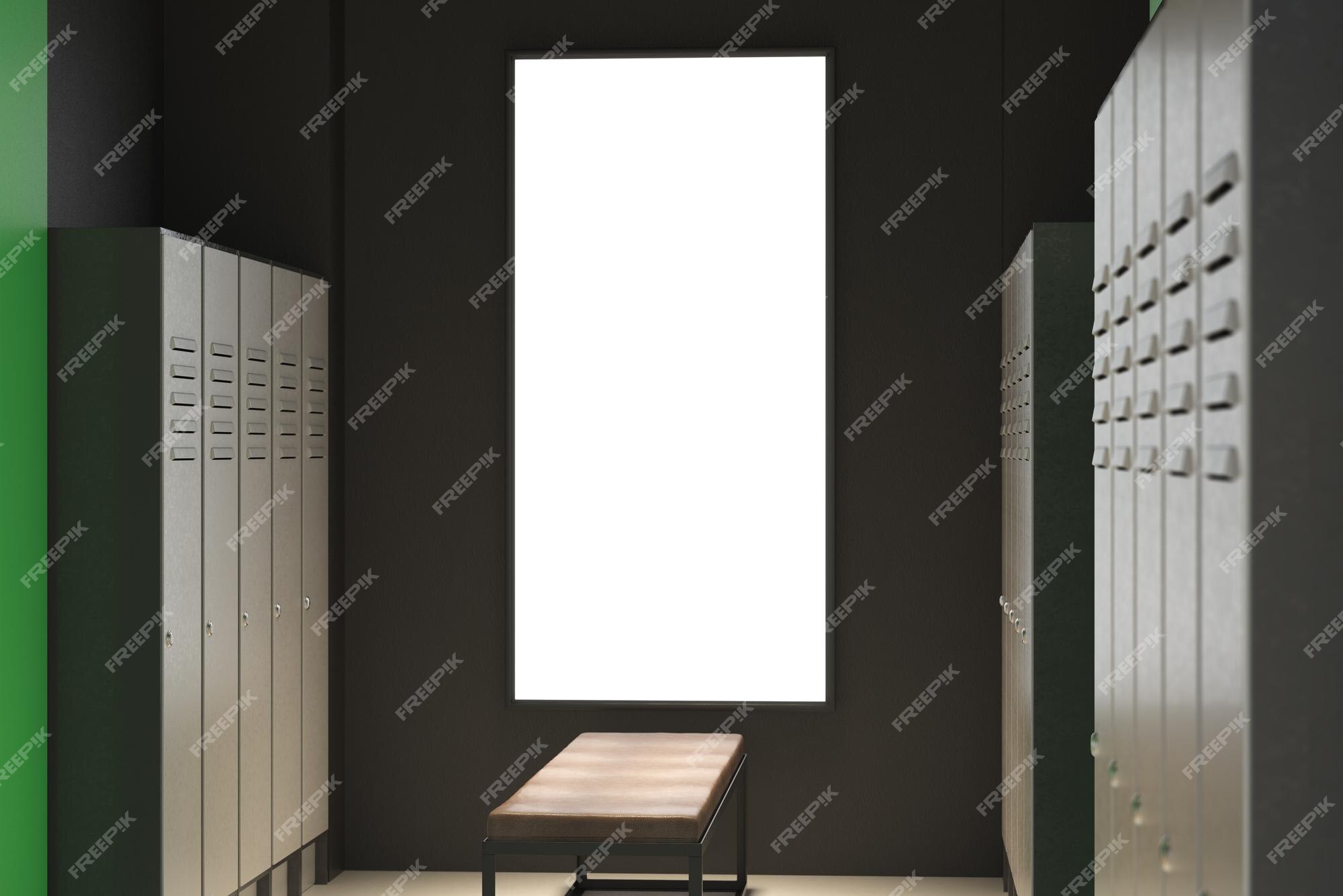 Premium Photo Modern green locker room