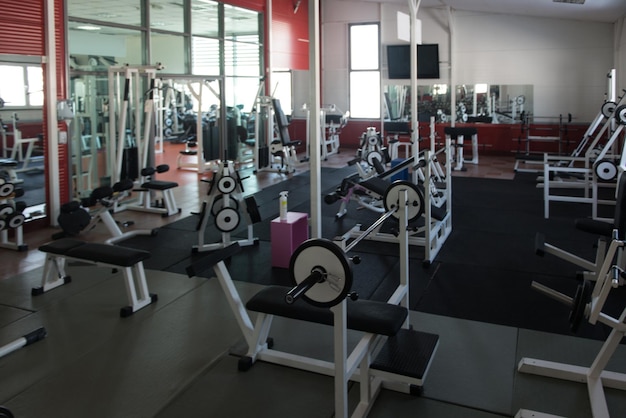 Modern Gym Interior With Equipment