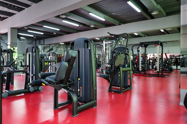 Modern gym interior with equipment