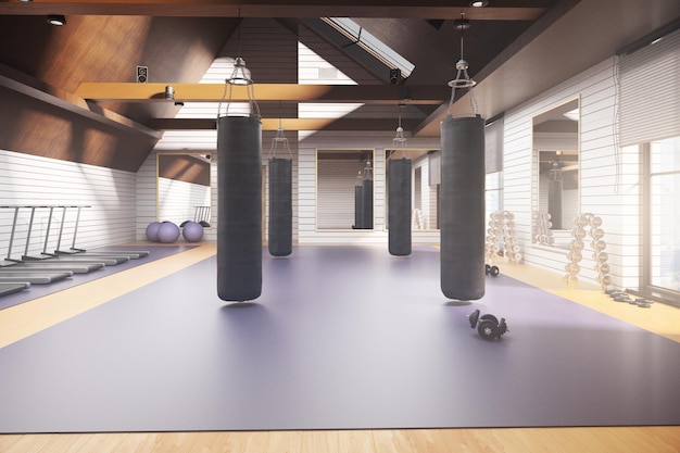 Modern gym interior