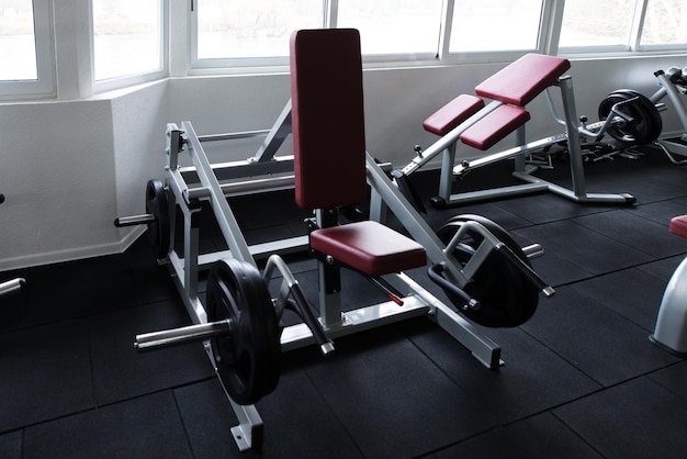 Modern Gym Room Fitness Center With Equipment And Machines