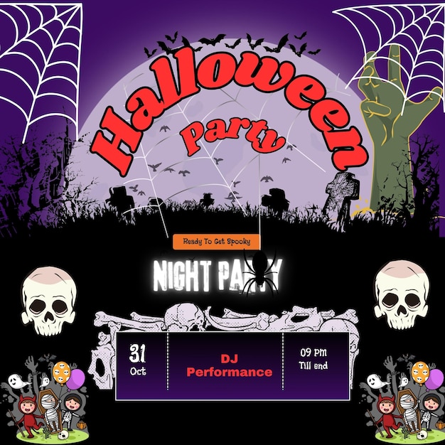 modern halloween party