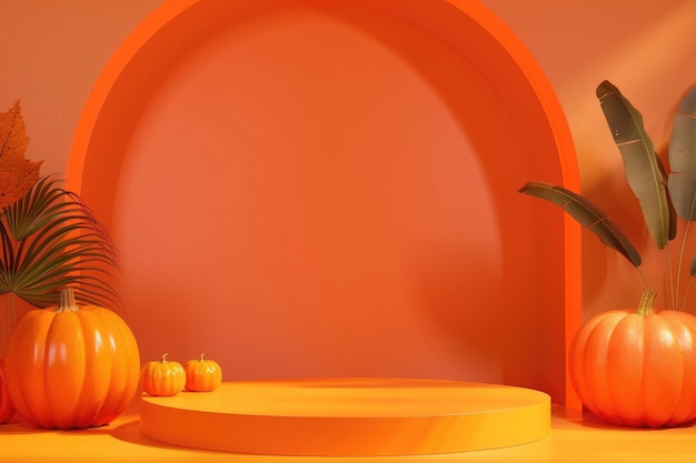 Modern Halloween themed podium for website awards