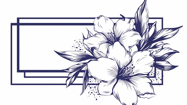 モダンで手描きの花の背景