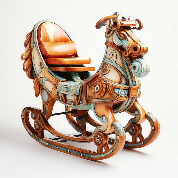 Modern Handcrafted Wooden Rocking Horse