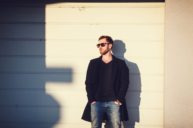 Modern handsome man in sunglasses