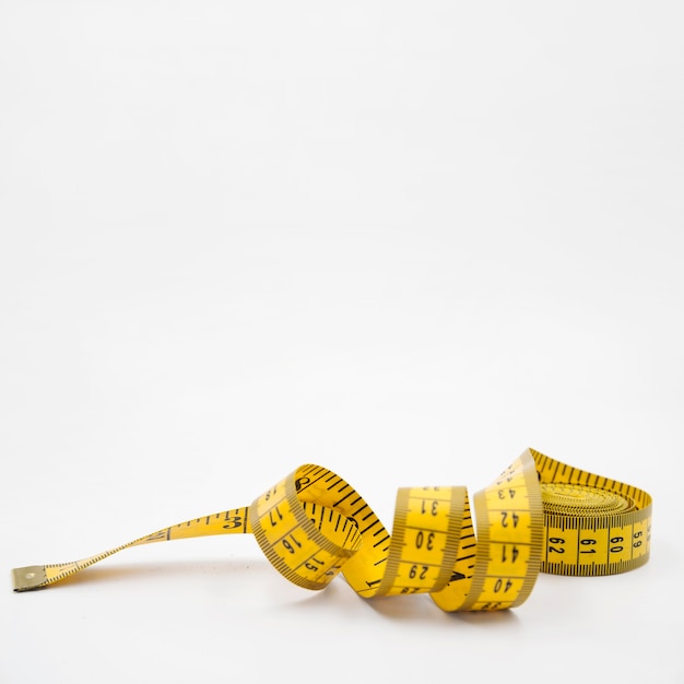 Photo modern healthy life composition with measure tape