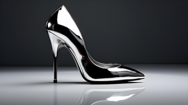 modern high heel shoes on dark background