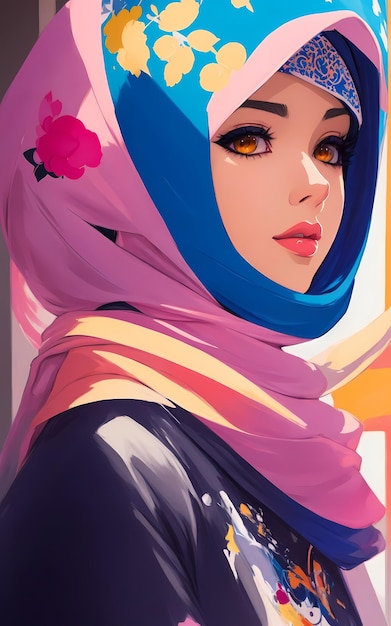 Modern Hijab Girl Pop Poster 1