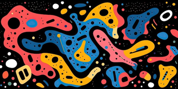 modern hiphop vector seamless pattern in the style of cosmic abstraction