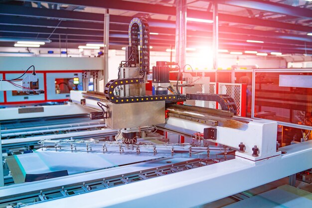 modern hitech factory for the production of solar cells machines and interior