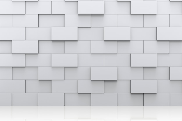 modern horizontal random rectangular shape block stack wall background.