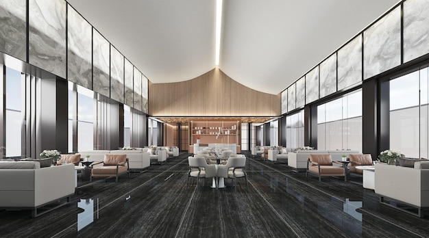 modern hotel lobby interior
