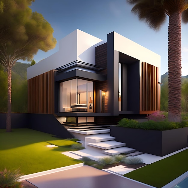 Modern house design concept design