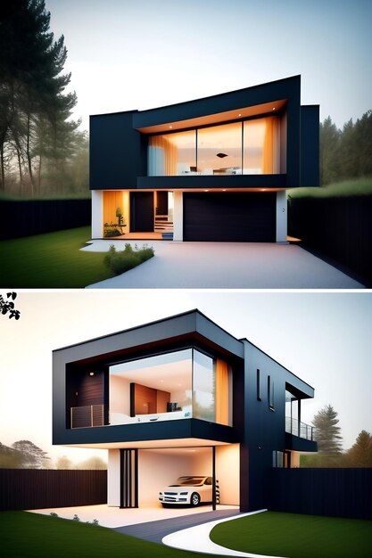 Modern house design concept design