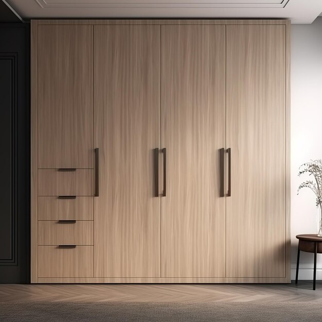 modern house entrance with coat rack