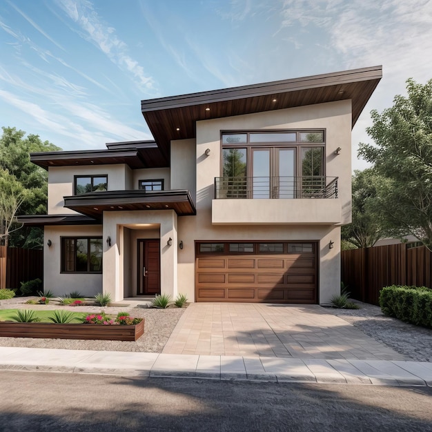 Premium AI Image | modern house exterior design in day