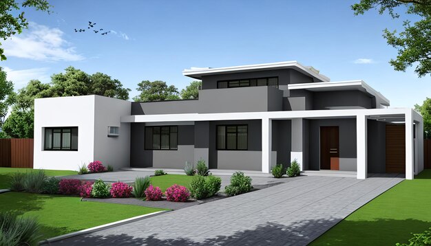 Modern house exterior