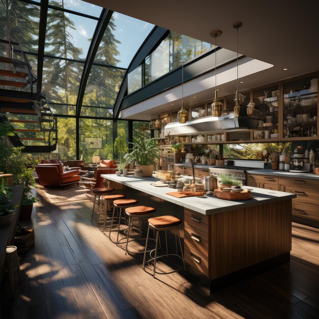 a modern house kitchen