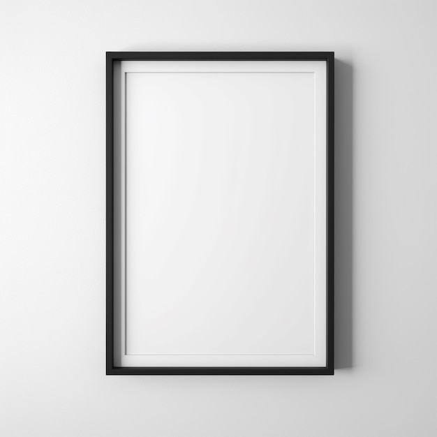 Modern house wall blank canvas photo frame picture AI Generated art