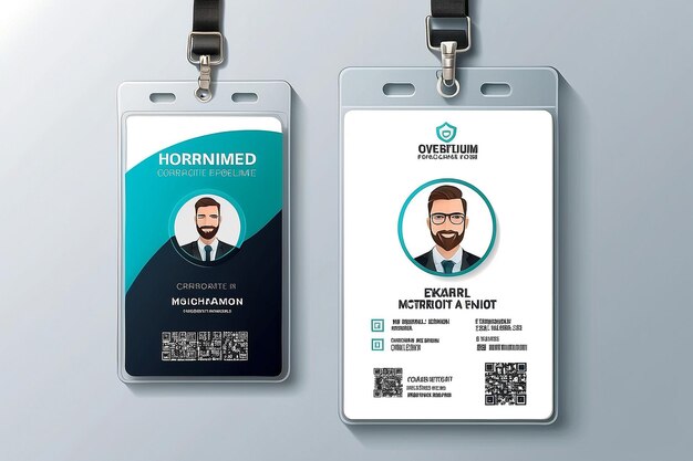 Photo modern id card design template corporate identity card design professional employee id card