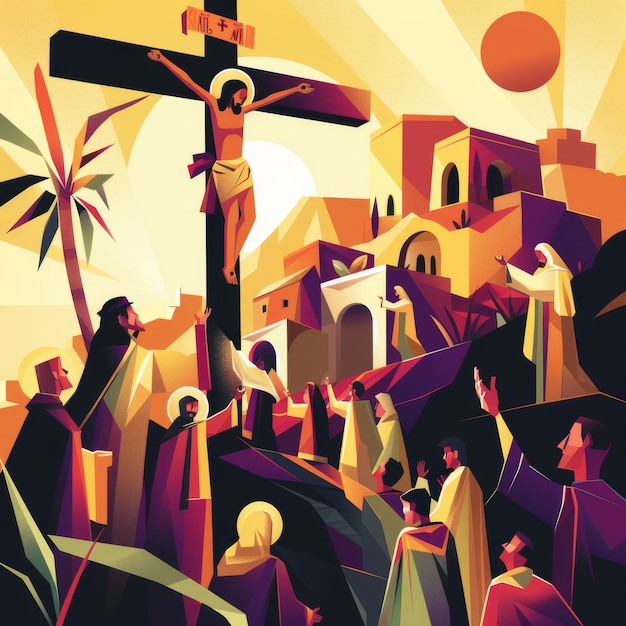 Photo a modern illustration about of holy week