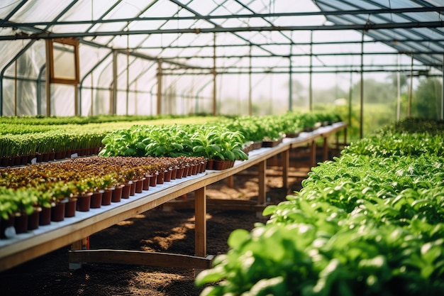 Modern industrial greenhouse for growing vegetables and herbs Argoproduction