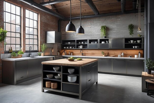 Modern Industrial Kitchen Setup