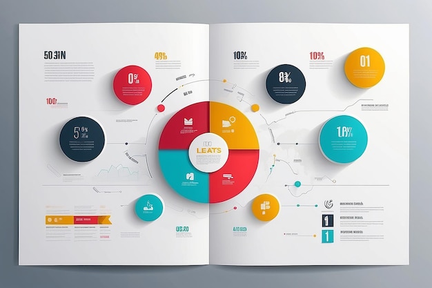 インフォグラフィックス ビジネスプランデザインのテンプレート