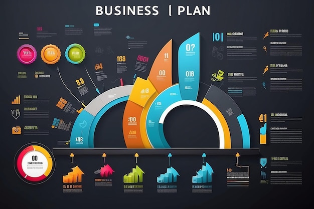 Фото Современная инфографика шаблон дизайна бизнес-плана