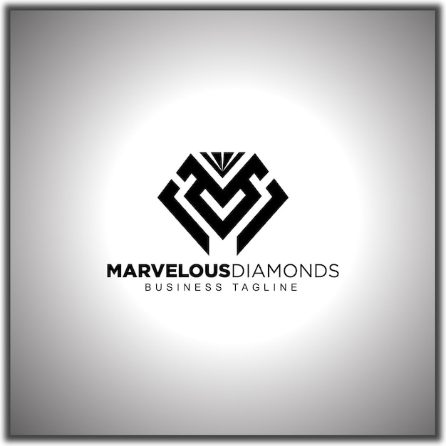 modern initial letter M diamond logo