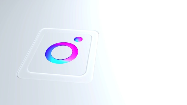 Foto modern instagram-logo in verloopkleuren met copyspace