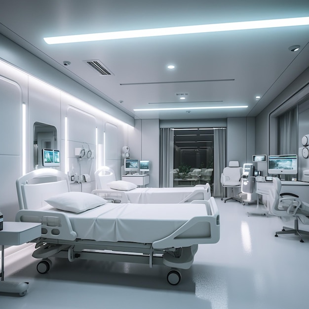 modern intensive care unit ICU in hospital