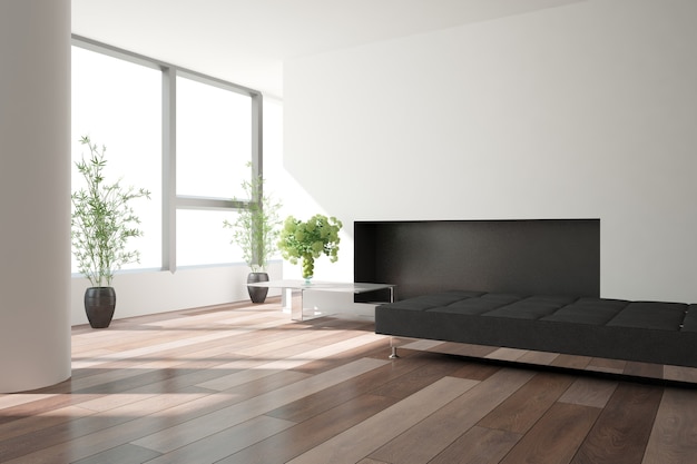 Modern interieur 3D illustratie