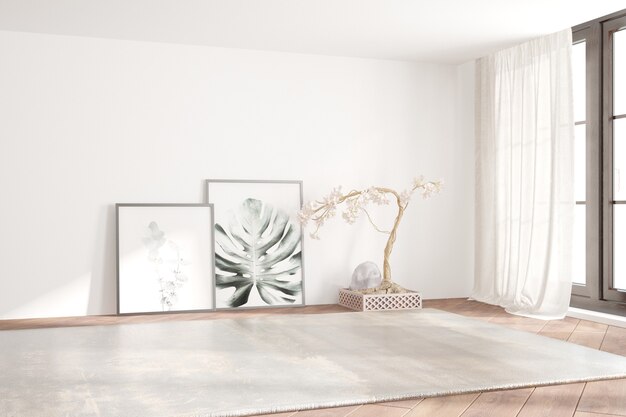 Modern interieur 3D illustratie