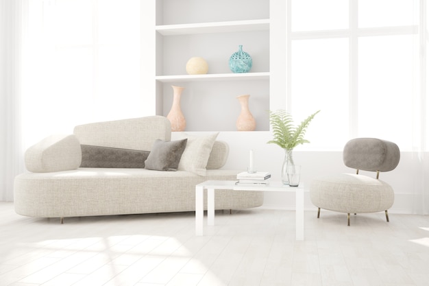 Modern interieur 3D illustratie