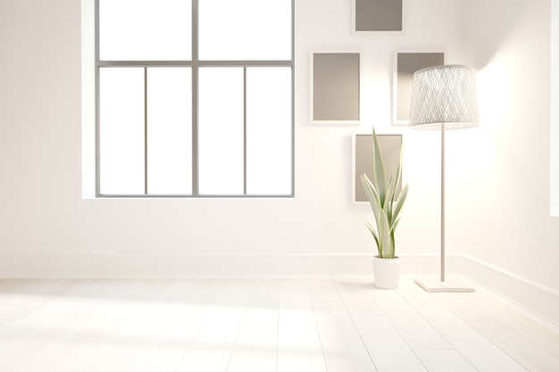 Modern interieur 3D illustratie