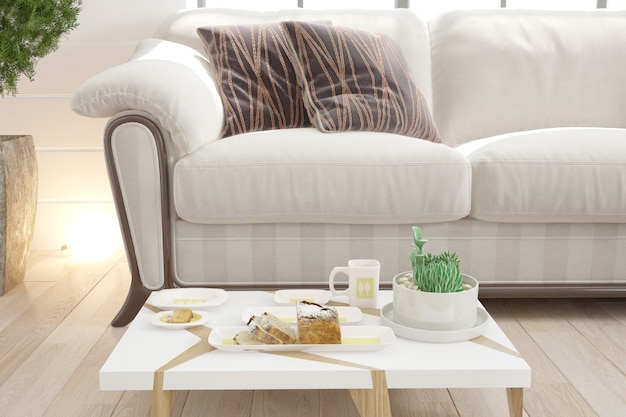 Modern interieur 3D illustratie