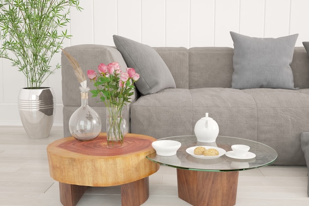 Modern interieur 3D illustratie