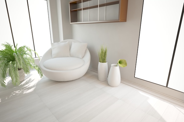 Modern interieur. 3D illustratie