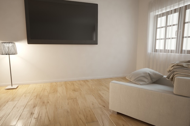 Modern interieur 3D illustratie