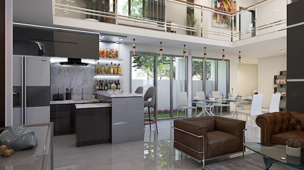 MODERN INTERIEUR MET BAR