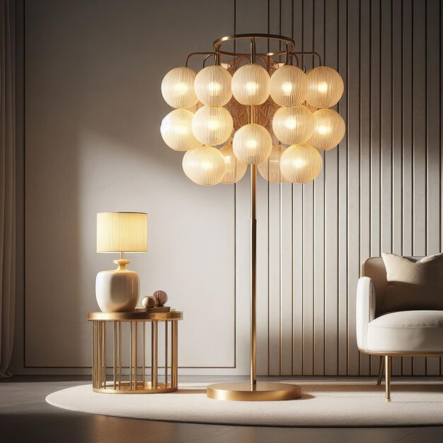 modern interieur met lamp