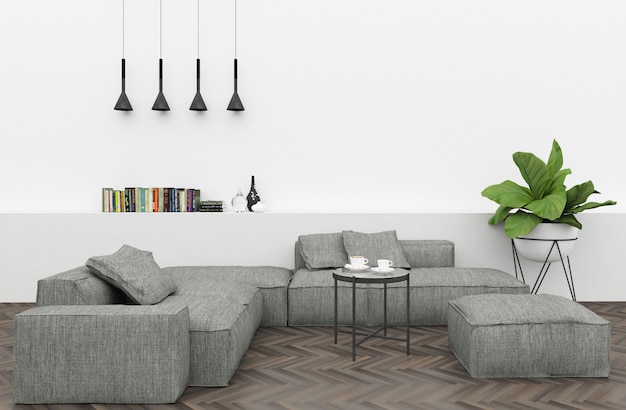 Modern interieur met plant