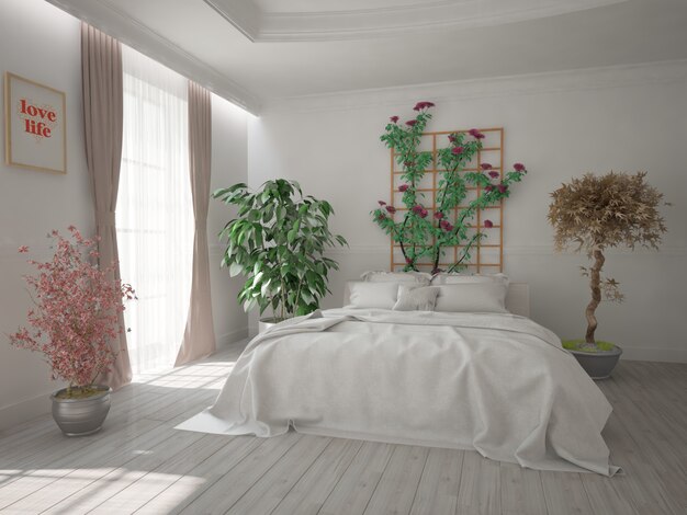 Interior design moderno. illustrazione 3d