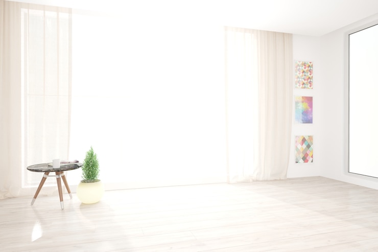 Photo 현대적인 인테리어 디자인 3d 그림