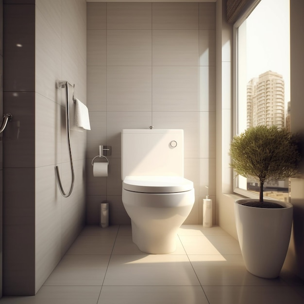 インテリアデザイン エレゲンス 3D ユニークな家具とスタイリッシュな浴室コンセプト
