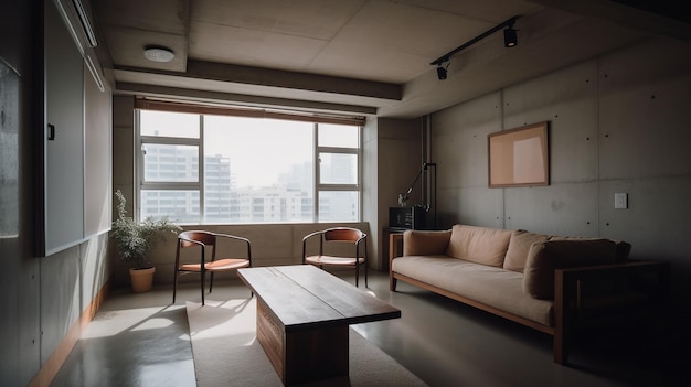 Modern interior design of a living room in an apartment