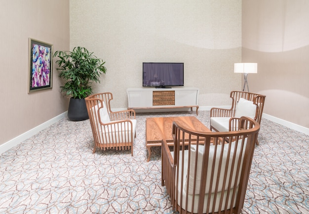 Modern interior of dining room